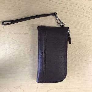 Shinola Signature Leather Wristlet